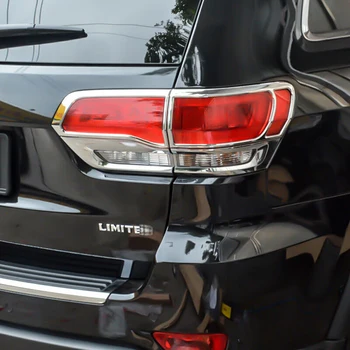 ABS Хромированная задняя крышка заднего фонаря автомобиля Декоративная накладка для Jeep Grand Cherokee 2014 Аксессуары для укладки