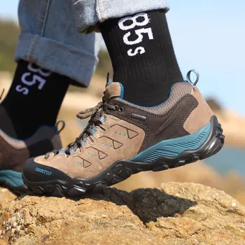 HUMTTO/ водонепроницаемые уличные кроссовки для мужчин, брендовая кожаная прогулочная походная обувь, Мужские спортивные ботинки для альпинизма, треккинга