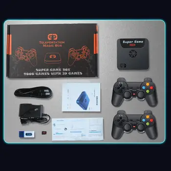 Новый X5S Ретро Игровой Консольный Плеер 3D HD TV Видеоигровые консоли WiFi Super Game Box 64 ГБ Для PS1/PSP/N64/DC С 9000 + играми