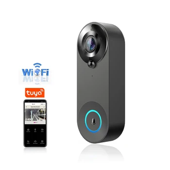 HD 1080P Smart Tuya WiFi Видео Дверной звонок, телефон, Визуальный Домофон, Четкое ночное видение, Перезаряжаемые беспроводные дверные камеры безопасности