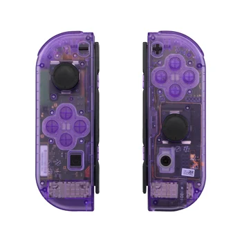 Эксклюзивный Пользовательский корпус для Nintendo Switch и OLED-контроллера JoyCon, прозрачная фиолетовая крышка Atomic с полным набором кнопок