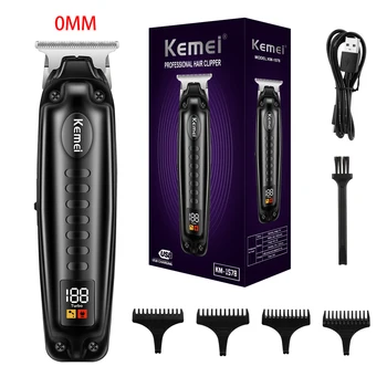 Kemei KM-1578 Парикмахерская Беспроводная Машинка для Стрижки волос 0 мм с нулевым зазором, Профессиональная электрическая Машинка для стрижки волос