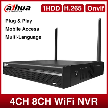 Dahua 4/8 Каналов WiFi Сетевой Видеомагнитофон IP-Камера Беспроводная Система защиты Безопасности NVR1104/8HS-W-S2 Поддержка Onvif imou
