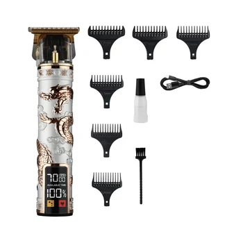 Триммер для стрижки волос для мужчин, USB Перезаряжаемый Триммер для бороды, Профессиональная беспроводная машинка для стрижки волос, белый
