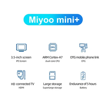 Для портативной игровой консоли MIYOO Mini Plus в стиле Ретро с 3,5-дюймовым IPS экраном и системой Linux, детские подарки (серый) Для портативной игровой консоли MIYOO Mini Plus в стиле Ретро с 3,5-дюймовым IPS экраном и системой Linux, детские подарки (серый) 5