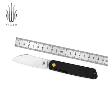 Тактический нож Kizer Klipper V3580C1 2023, Новая черная алюминиевая ручка с лезвием из нержавеющей стали 3 В, карманный нож для охоты, инструменты