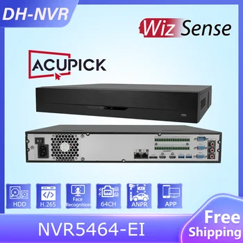 Сетевой видеорегистратор Dahua 64 канала 4HDDs WizSense NVR NVR5464-EI AI с функцией распознавания лиц камерой ANPR SMD Plus