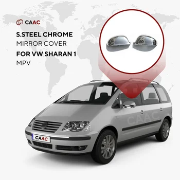 Для VW Sharan MPV 2004-2010 Хромированная Крышка Бокового зеркала из Нержавеющей Стали, 2 шт., Аксессуар Измененного Дизайна, Оборудование для Наружного Трека