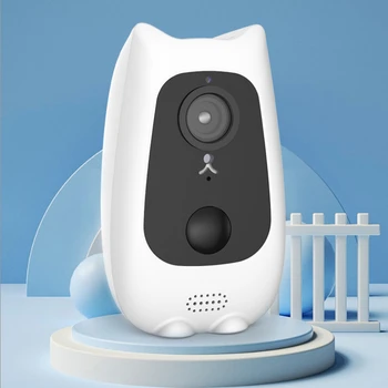 Креативная камера наблюдения с батареей WiFi, Солнечная беспроводная HD Домашняя камера наблюдения за ребенком, приложение, сигнализация, двусторонняя голосовая батарея