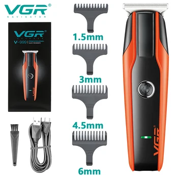 Машинка для стрижки волос VGR, Перезаряжаемая Машинка для стрижки, Беспроводной Триммер для волос, Профессиональная Машинка для стрижки волос, Триммер для мужчин V-999