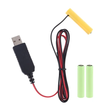 DXAB Универсальный аккумулятор LR03 AAA, USB-кабель питания, заменяющий батарейку AAA для радио, электрических игрушечных часов, светодиодной ленты DXAB Универсальный аккумулятор LR03 AAA, USB-кабель питания, заменяющий батарейку AAA для радио, электрических игрушечных часов, светодиодной ленты 1