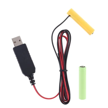 DXAB Универсальный аккумулятор LR03 AAA, USB-кабель питания, заменяющий батарейку AAA для радио, электрических игрушечных часов, светодиодной ленты DXAB Универсальный аккумулятор LR03 AAA, USB-кабель питания, заменяющий батарейку AAA для радио, электрических игрушечных часов, светодиодной ленты 3